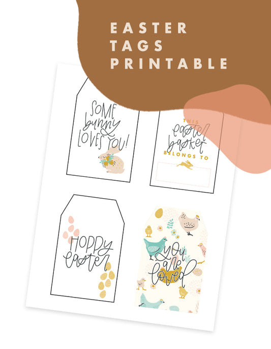 Easter Basket Tags - Printable - Chalkfulloflove